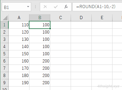 Excel（エクセル）で数値を五捨六入する方法