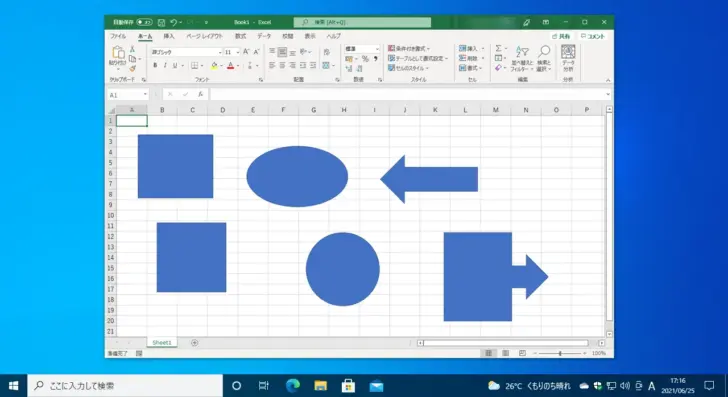 Word, Excel, PowerPointで図形を挿入するときの便利機能